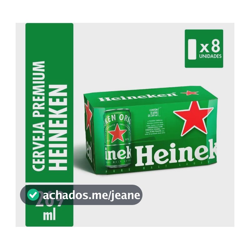 Cerveja Heineken Premium Puro Malteloira lata 269ml