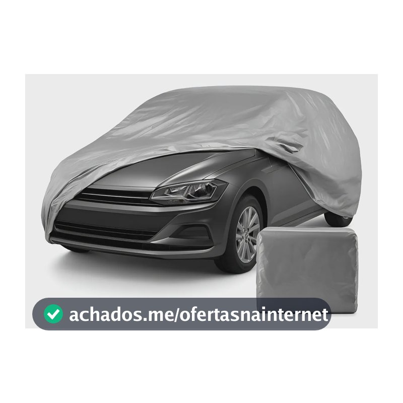 Capa Cobrir Carro Tamanho M 100% Impermeável Forrada Anti-uv Prateado