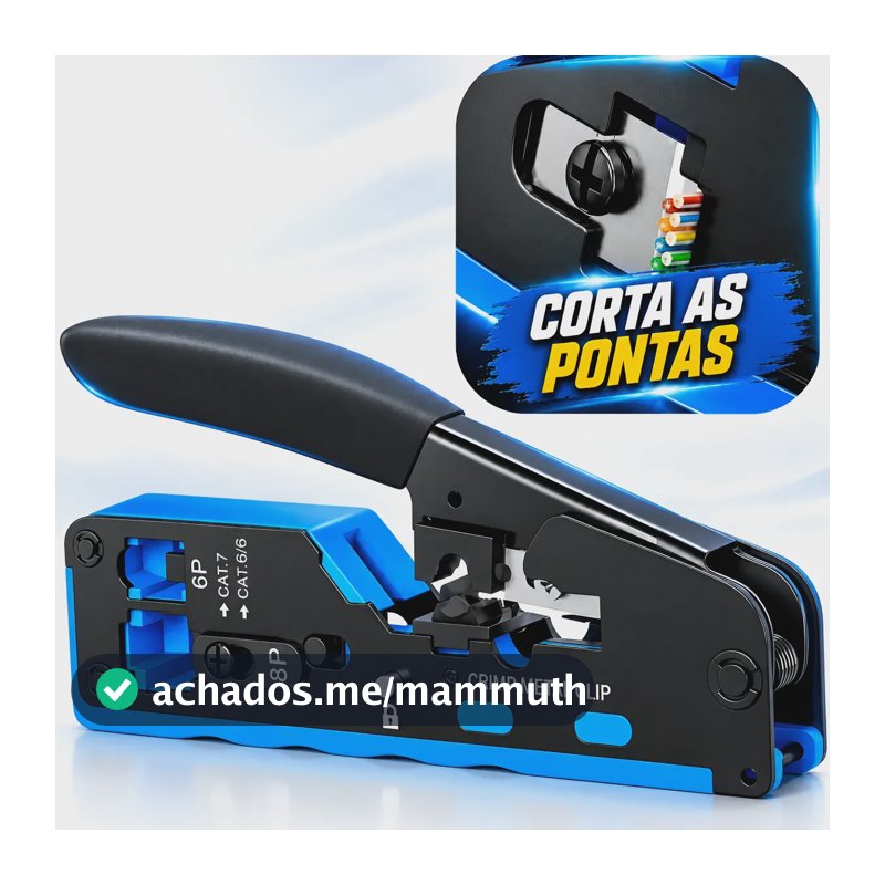 Alicate De Crimpar Rj45 Ez Vazado Rj11 Cat5e Cat6 Cat7 Pró