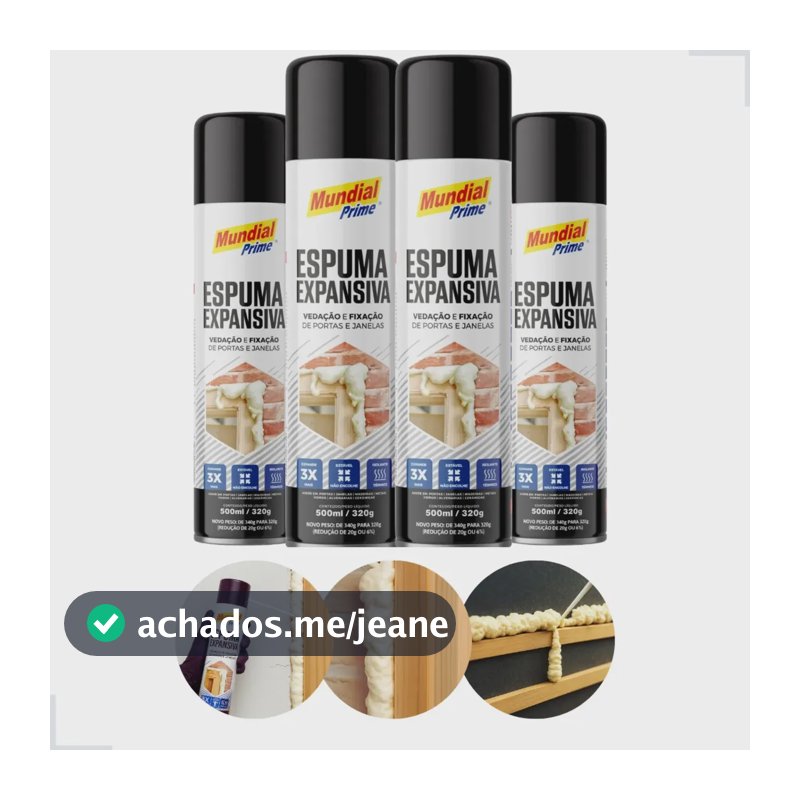Kit 4 Espuma Expansiva Pu Vedação Selante Isolante Uso Geral