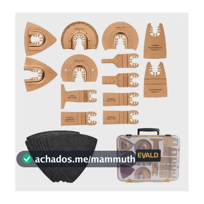 Kit Para Multiferramenta Oscilante 23 Peças Ekmfo-23 Evald