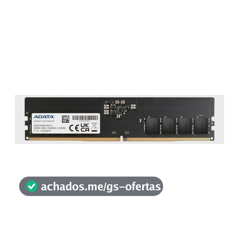 Memória RAM preto 16GB 1 Adata AD5U480016G-S