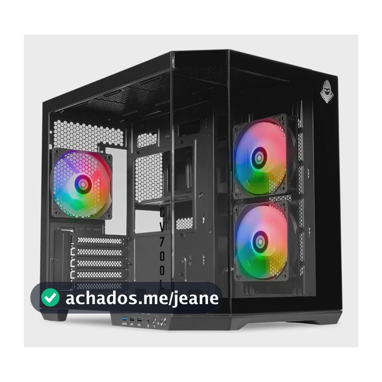 Gabinete Gamer Mancer Cv700l Mid Tower Lateral/vidro, 3 Fans