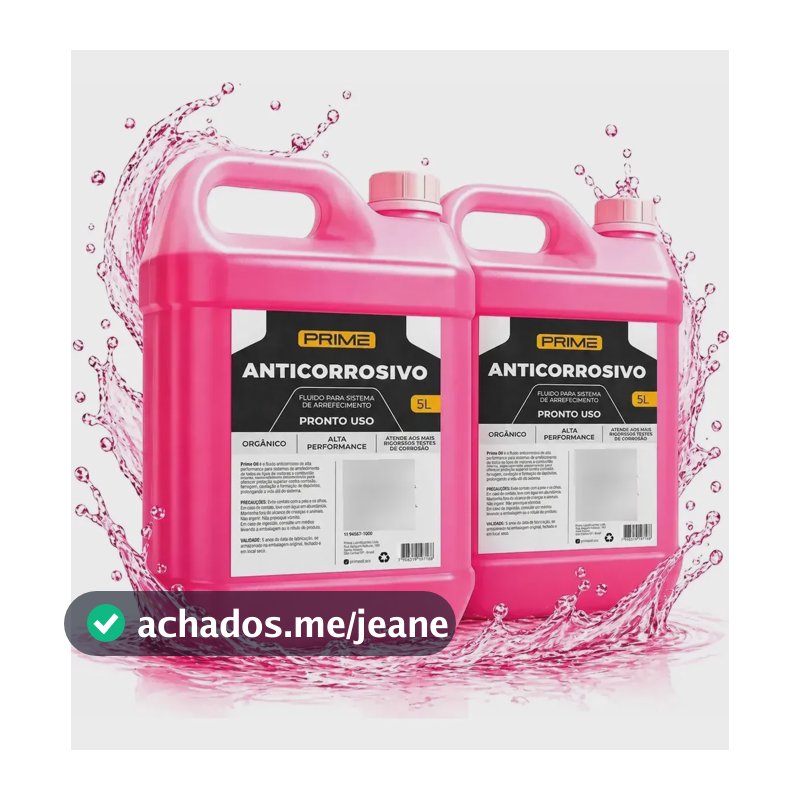 Kit 2 Fluído Rosa Pronto Uso Rosa 5l Arrefecimento 10l Anticorrosivo Aditivo Orgânico