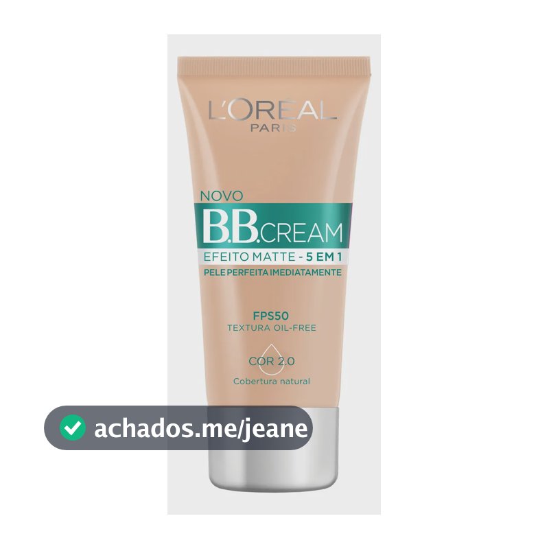 BB Cream Efeito Matte Cor Clara Fps50 L'Oréal Paris
