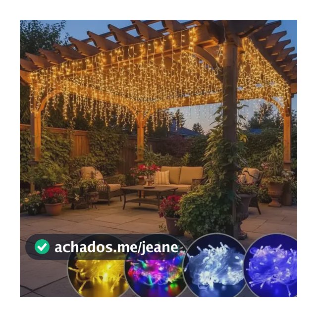 Kit 20 Metros Pisca Pisca Cascata De Natal 800 Leds 110/220v