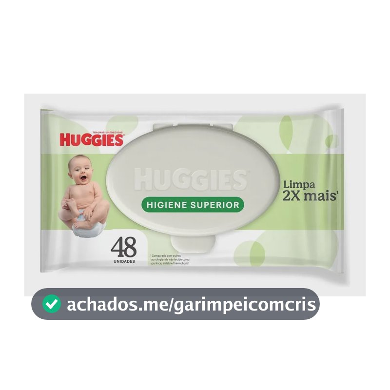 Huggies Lenços Umedecidos Higiene Superior Limpam 2x Mais 48 Un
