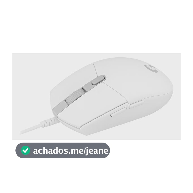 Mouse gamer Logitech MOUSE Logitech G102 RGB Gamer G102 branco