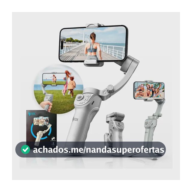 Gimbal Estabilizador De Vídeo 3 Eixos Com Tripé I.a Integrada Rastreamento Facial Pau De Selfie Adaptável Anti-tremor Câmera 360 Compatível Com iPhone Andoid Ios Modo Inception Cinza