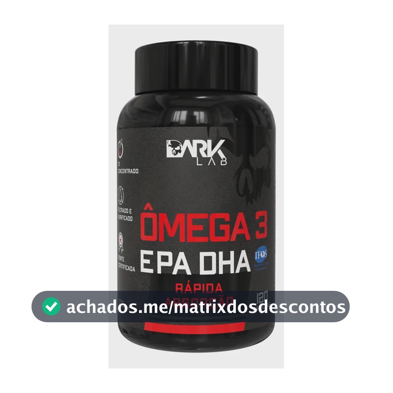 Ômega 3 EPA DHA Dark Lab em cápsula Sem sabor de 120 un
