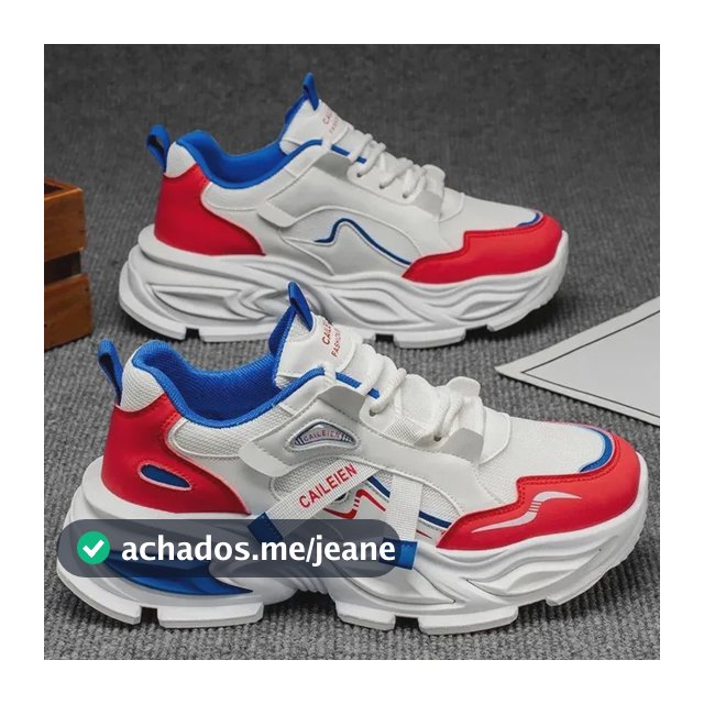 Tênis Masculinos Chunky Dad De Malha Respirável Para O Outon Vermelho 43