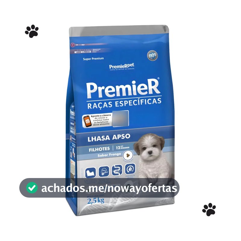 Ração Premier Lhasa Apso Filhote Raças Específicas 2,5kg