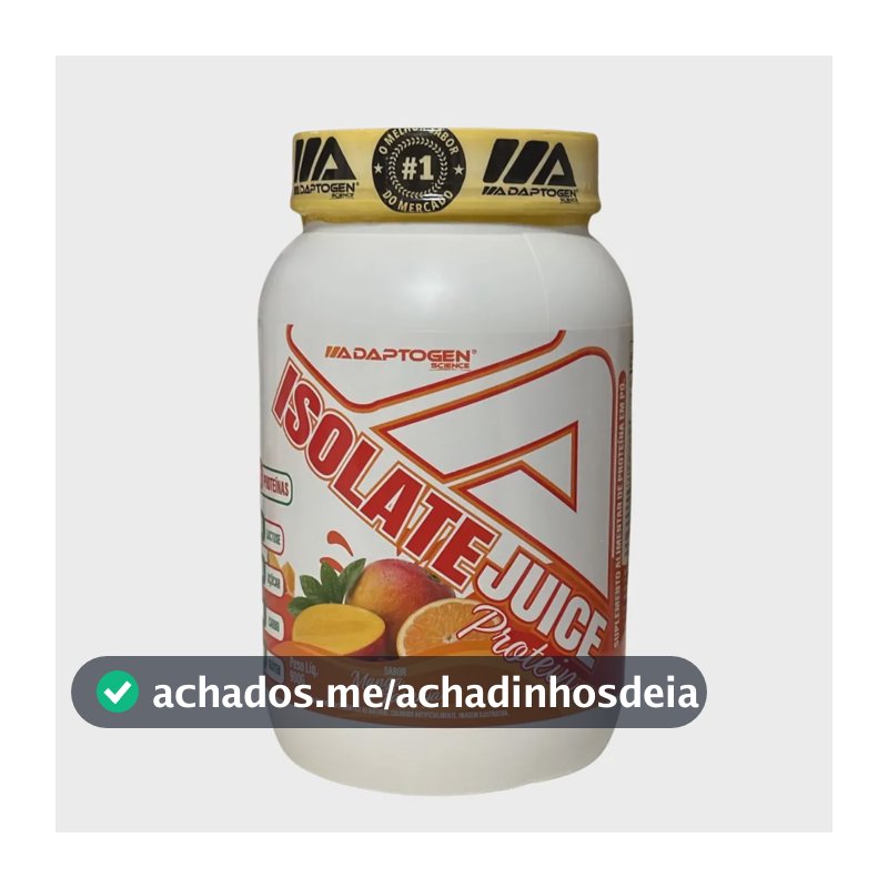 Proteína Adaptogen Isolate Juice em pó sabor Laranja manga x 900g