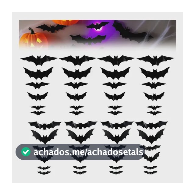 48pcs Morcegos 3d Led Halloween Iluminados Decoração