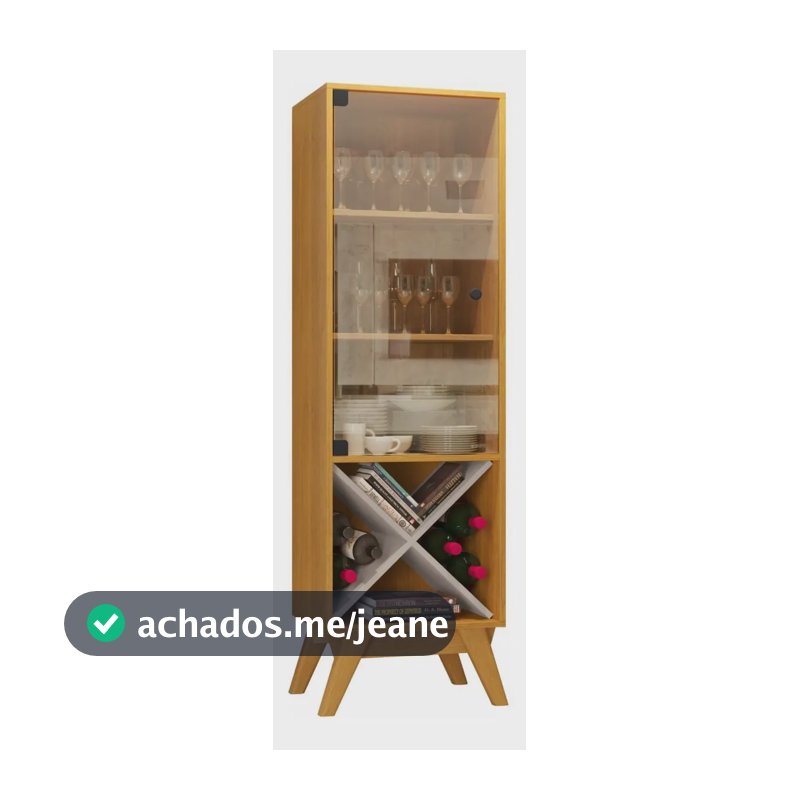 Cristaleira 1 Porta Graça Candian Jcm Móveis