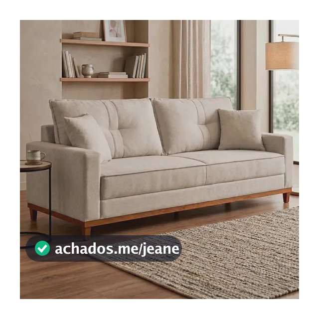 Sofá Living Malibu 230cm Bege Bouclê King House