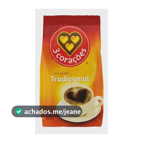 Café 3 Corações Tradicional Torrado e Moído 500g
