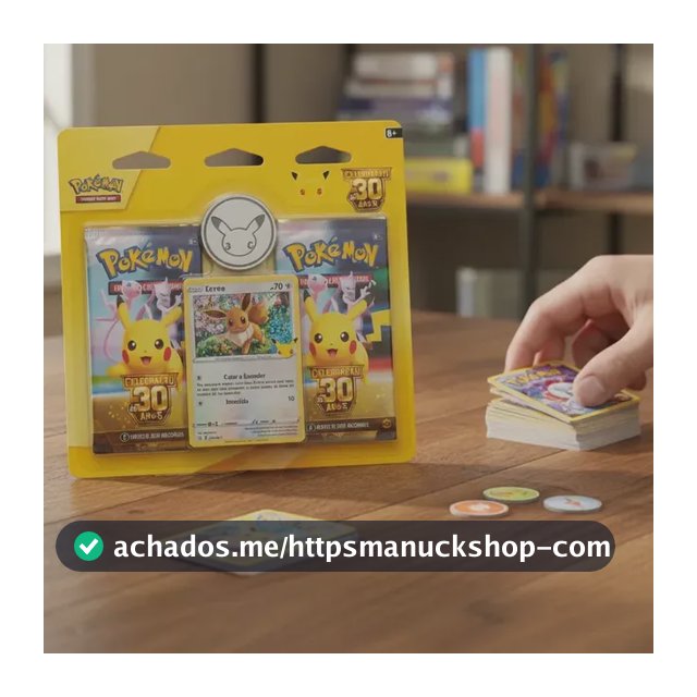 Blister Duplo Com Moeda Celebração 30 Anos Pokémon TCG Português