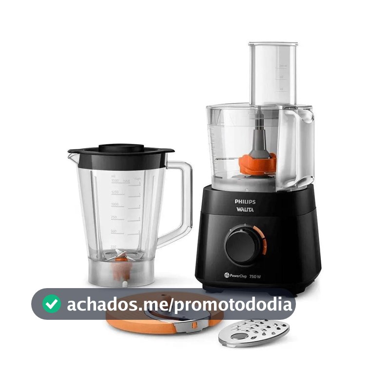 Processador Philips Walita powerchop ri7301 750w capacidade 1,5 litros preto
