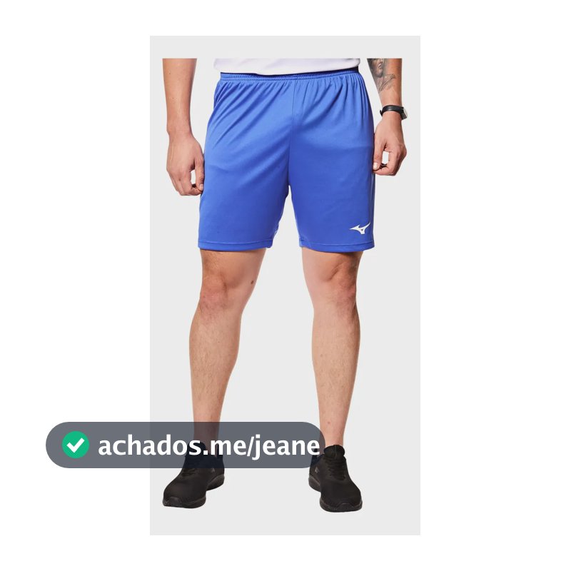 Short Masculino De Futebol I Fabricado Em Poliéster Mizuno Azul Lisa P