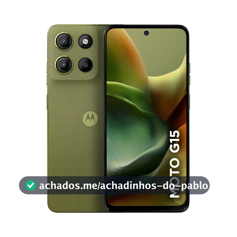 Smartphone Motorola Moto G15 256gb 4GB RAM + 8GB RAM Boost Camera 50mp Verde