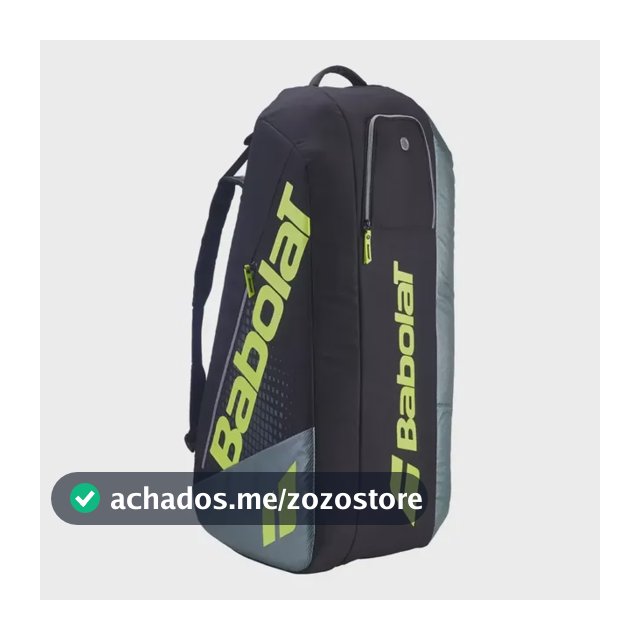 Raqueteira Babolat Classic Club Preta Com Alça Ajustável