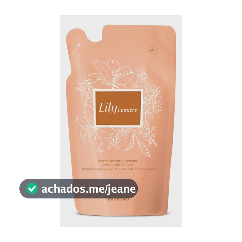O Boticario Lily Lumiere Creme Acetinado Hidra Refil 250g