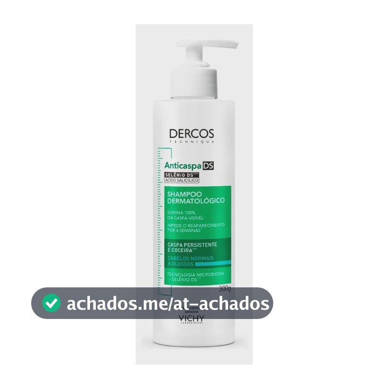 Shampoo Anticaspa Cabelos Normais a Oleosos, Dercos DS Vichy, 300g