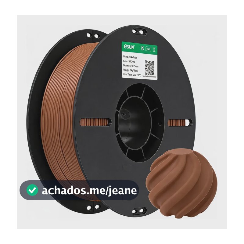 Filamento Pla Basic Esun 1kg Para Impressora 3d Marrom