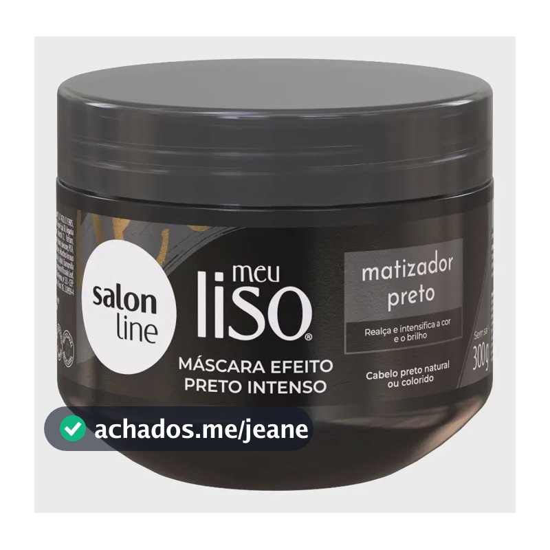 Máscara Meu Liso Matizador Preto Salon Line 300g