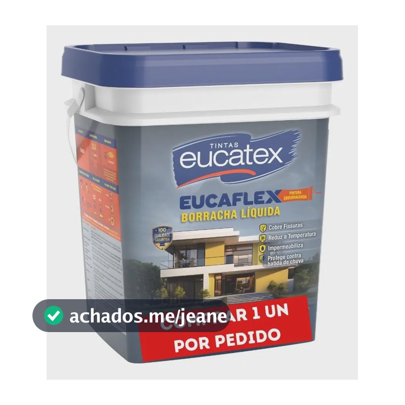 Tinta Borracha Líquida Eucatex Fosco 20 kg Cor Elephant