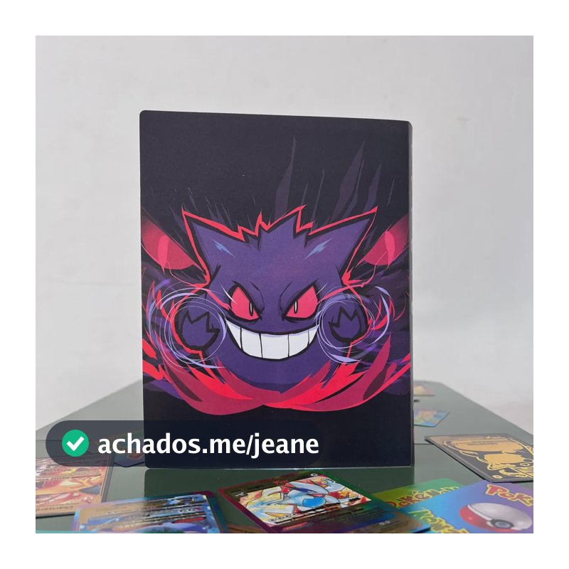 Álbum Pokémon 240 Cartas Pvc 2x2 Pikachu Gengar 2026 Violeta