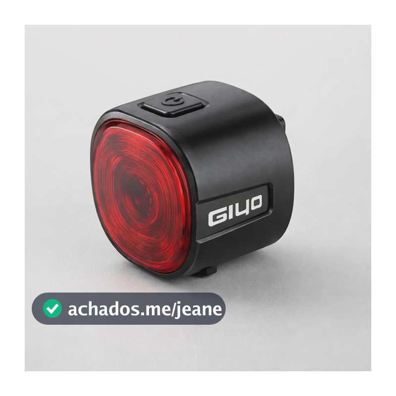 Lanterna Traseira Bike Luz Inteligente Giyo G109 (descrição) Preto
