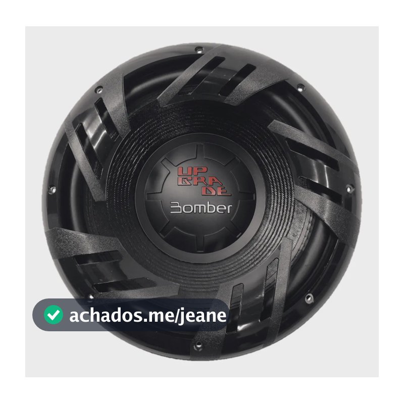 Subwoofer Bomber Upgrade 12 C/ 350w Rms 4 Ohms Up Grade Cor Preto