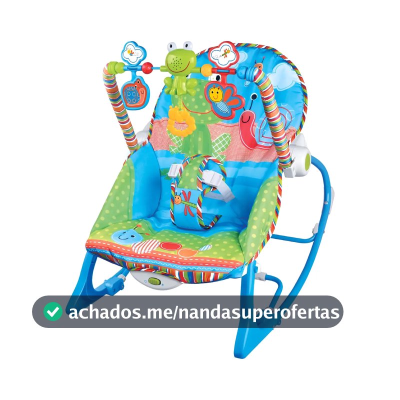 Cadeirinha Descanso Bebe Musical Maxi Baby Até 18kgs Azul