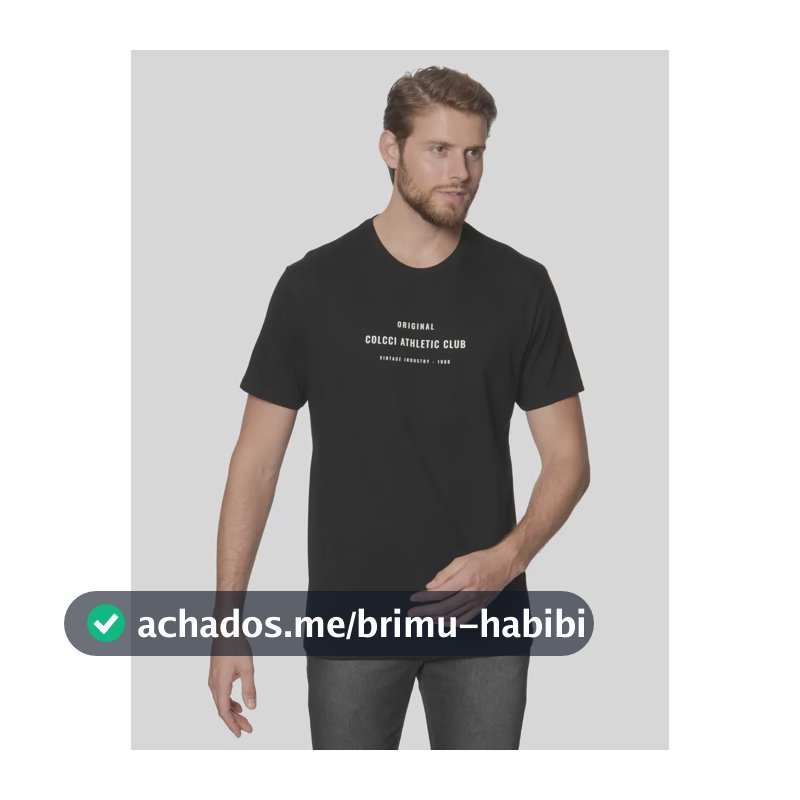 Camiseta Colcci Masculino 350112372 Preto Logo M Estampa Localizada