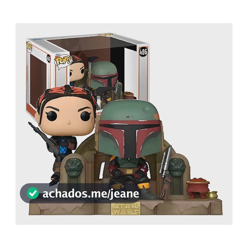Boneco Funko Pop Boba Fett E Fennec On Throne #486 Star Wars