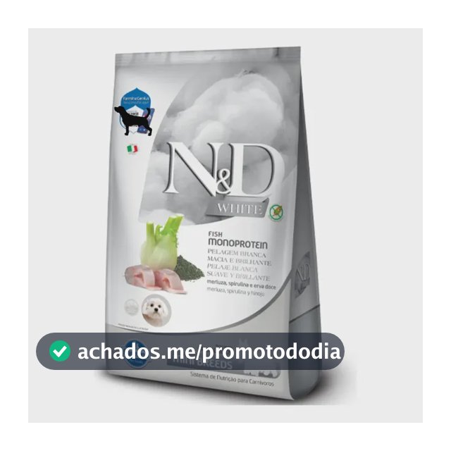 Ração para Cães Farmina N&D White Adulto Mini/pequena Merluza Sem Grãos 2kg