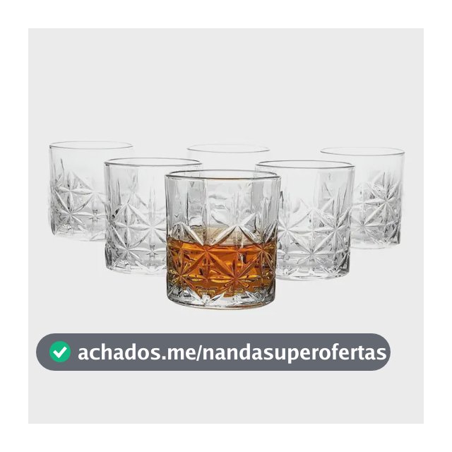 Jogo De Copos De Vidro 330ml 6 Peças Haus - Pavillion