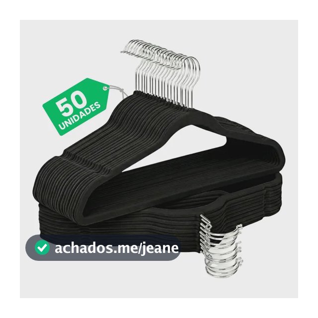 Kit Cabides Veludo De Roupa Antideslizante Slim Adulto 50 Un