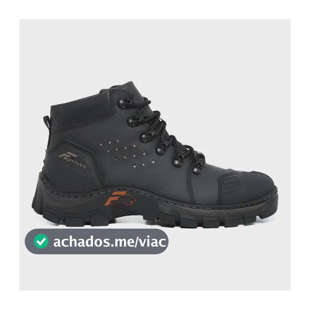 Bota Masculina Bico Pvc Coturno Trabalho Botina Segurança