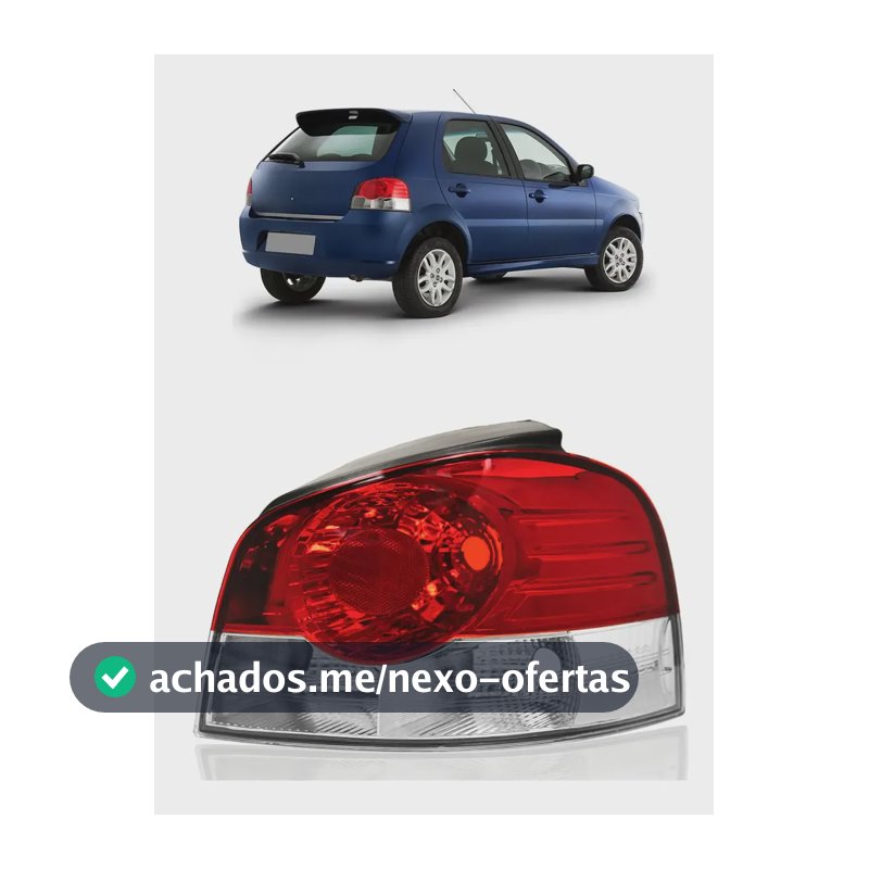 Lanterna Traseira Palio G4 2008 2009 Bicolor Preto Cristal