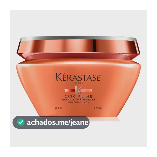 Máscara Capilar de Hidratação Intensa Anti-Frizz com Proteção Térmica até 230ºC para Cabelos Secos e Indisciplinados, Discipline Oléo-Relax, Kérastase 200ml