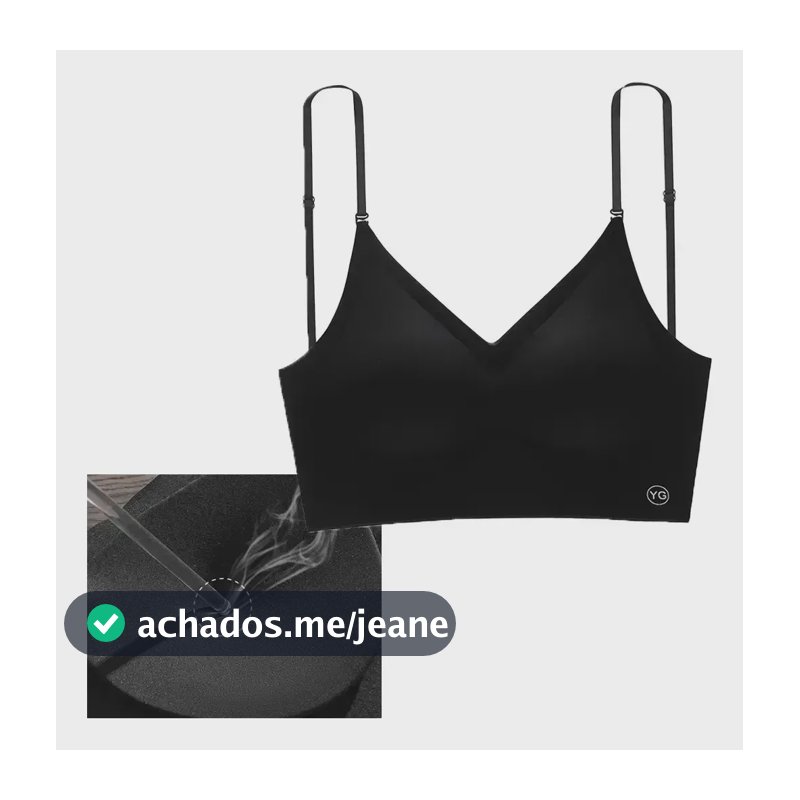 Sutiã De Verão Com Decote Em U E Costas Nuas Preto L