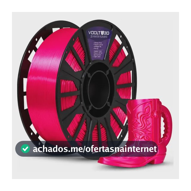 Filamento Rosa Choque - Brilho Pla Silk - Voolt 3d Rosa Choque V-silk