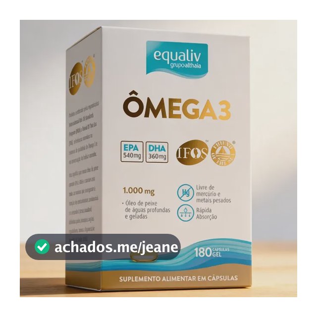 Ômega 3 - 180 Cápsulas - Equaliv Sem Sabor