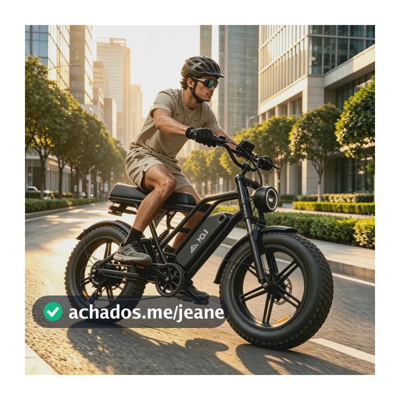 Bicicleta Elétrica Scooter 1000w Bike Aro20 Lítio 20ah 50km Preto 20