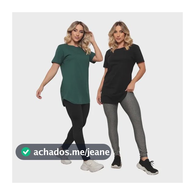 Kit 2 Blusas Feminino Camisas Tapa Bumbum Cobre Leg Academia