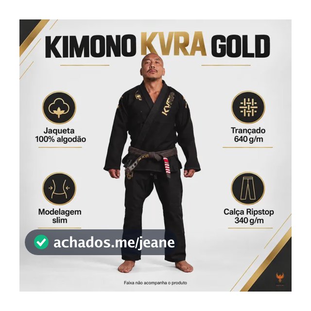 Kimono Kvra Gold Jiu-jitsu - Adulto Trançado Competição