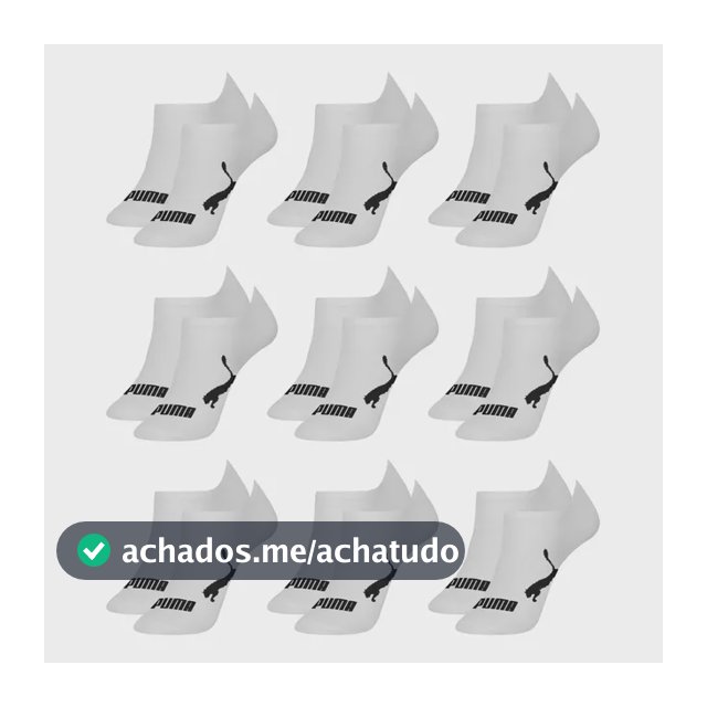 Kit 9 Pares Meias Puma Soquete Cano Curto Sapatilha Original